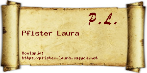 Pfister Laura névjegykártya