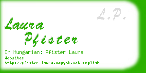 laura pfister business card